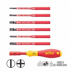 Wiha SoftFinish® Electric SlimVario Starter Pack - Slotted/ Phillips - 7 pcs - 34735